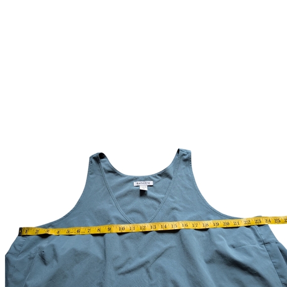 Athleta Pleated Tank Active Athleisure Womens Plus 2X Yoga Casual Swing Green - Picture 12 of 13